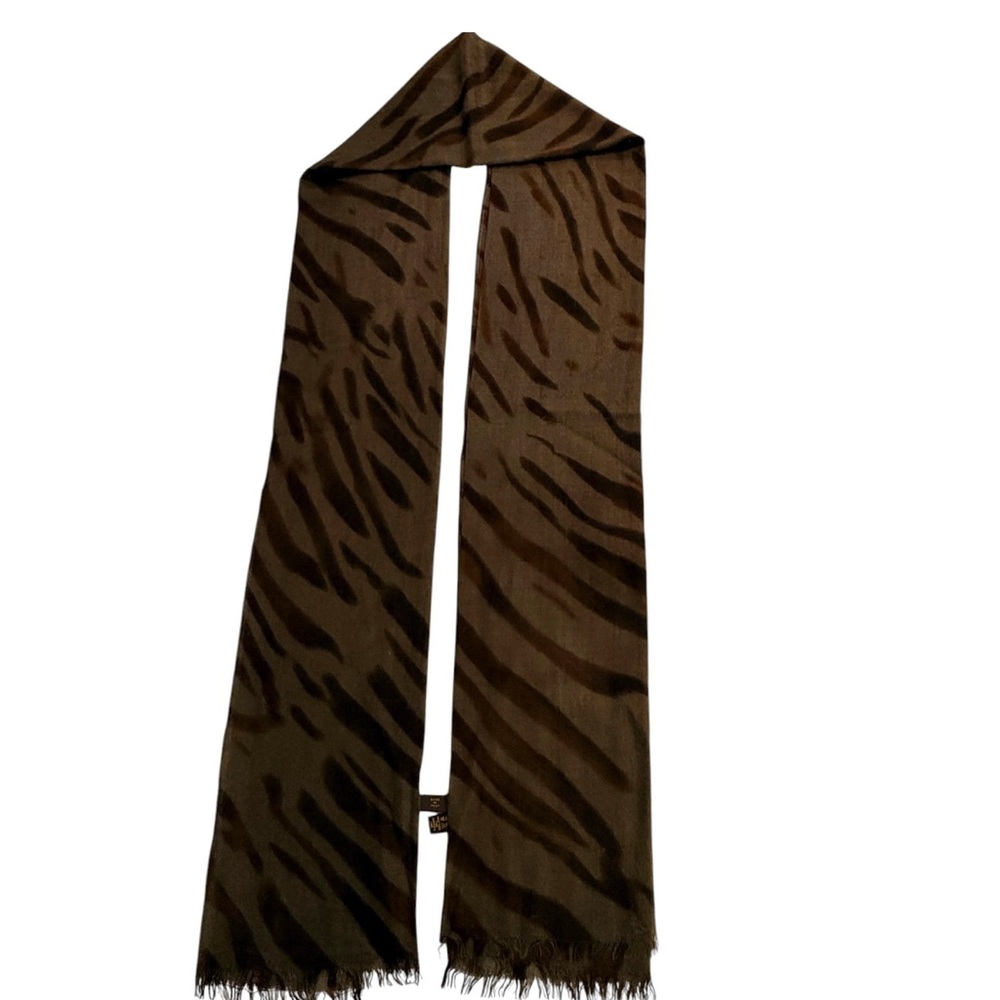 Brown Zebra Print Scarf